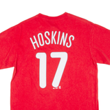 MAJESTIC Phillies Mens T-Shirt Red USA M