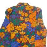 BRECKENRIDGE Womens Blazer Jacket Orange Silk Floral S