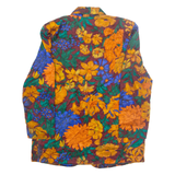 BRECKENRIDGE Womens Blazer Jacket Orange Silk Floral S