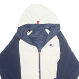 STARTER Mens Jacket Blue Hooded XL