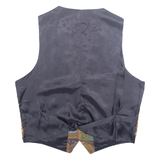 LAWYER Mens Waistcoat Orange Crazy Pattern M