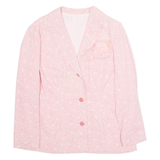 Womens Blazer Jacket Pink Floral L