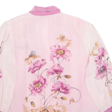 Womens Blazer Jacket Pink Floral L