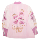 Womens Blazer Jacket Pink Floral L