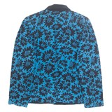 CATHERINE DE FOOLTER Womens Blazer Jacket Blue Floral M
