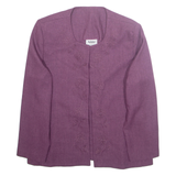 Womens Blazer Jacket Purple Floral M