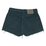 LEVI'S 501 Womens Denim Shorts Green Relaxed M W30