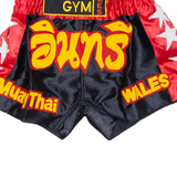 EAGLES GYM WALES Thai Boxing Mens Sports Shorts Red Relaxed S W22