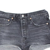 LEVI'S 501 BIG E Womens Denim Shorts Black Relaxed S W28