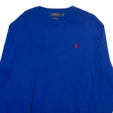 POLO RALPH LAUREN Mens Jumper Blue Tight Knit M