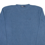 POLO RALPH LAUREN Mens Jumper Blue Tight Knit XL