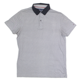 TOMMY HILFIGER Slim Fit Mens Polo Shirt Grey Chevron M