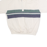 ALEXXIS Mens Polo Shirt Cream 80s Colourblock L