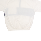 ALEXXIS Mens Polo Shirt Cream 80s Colourblock L
