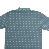 BERT PULITZER Mens Polo Shirt Green 90s Diamond L