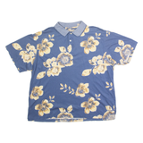 MUNSINGWEAR Mens Polo Shirt Blue 90s Floral XL