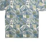 BUGLE BOY Mens Polo Shirt Green 90s Crazy Pattern M