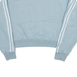 ADIDAS Cropped Womens Sweatshirt Blue UK 4