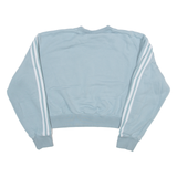 ADIDAS Cropped Womens Sweatshirt Blue UK 4