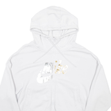 NIKE Mens White Hoodie Full Zip S