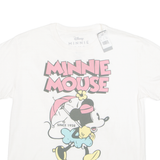 DISNEY Minnie Mouse Umbrella Womens T-Shirt White USA 2XL