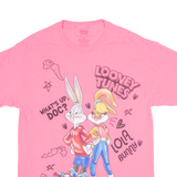 LOONEY TUNES Neon Bugs Bunny Womens T-Shirt Pink USA M