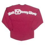 DISNEY Walt Disney World Womens T-Shirt Maroon Long Sleeve USA XS