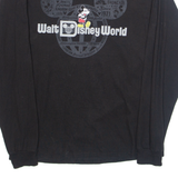 DISNEY Mens T-Shirt Black Long Sleeve USA L