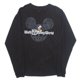 DISNEY Mens T-Shirt Black Long Sleeve USA L