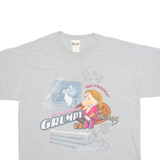 WALT DISNEY 7 Dwarfs 1937 GRUMPY Mens T-Shirt Grey 90s USA XL