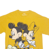 DISNEY Minnie & Mickey Mens T-Shirt Yellow USA M