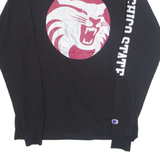 CHAMPION Chico State Mens T-Shirt Black Long Sleeve USA M