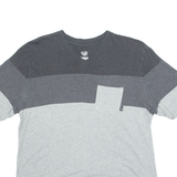 NIKE Mens T-Shirt Grey V-Neck L