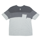 NIKE Mens T-Shirt Grey V-Neck L