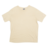 CHAMPION Mens T-Shirt Beige Crew Neck S