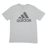 ADIDAS Mens T-Shirt Grey Crew Neck S