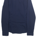 TOMMY HILFIGER Skinny Fit Womens Plain Shirt Blue Long Sleeve S