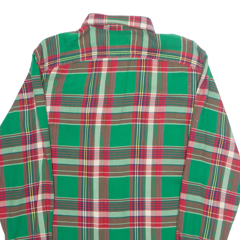 POLO RALPH LAUREN Mens Shirt Green Plaid Long Sleeve M