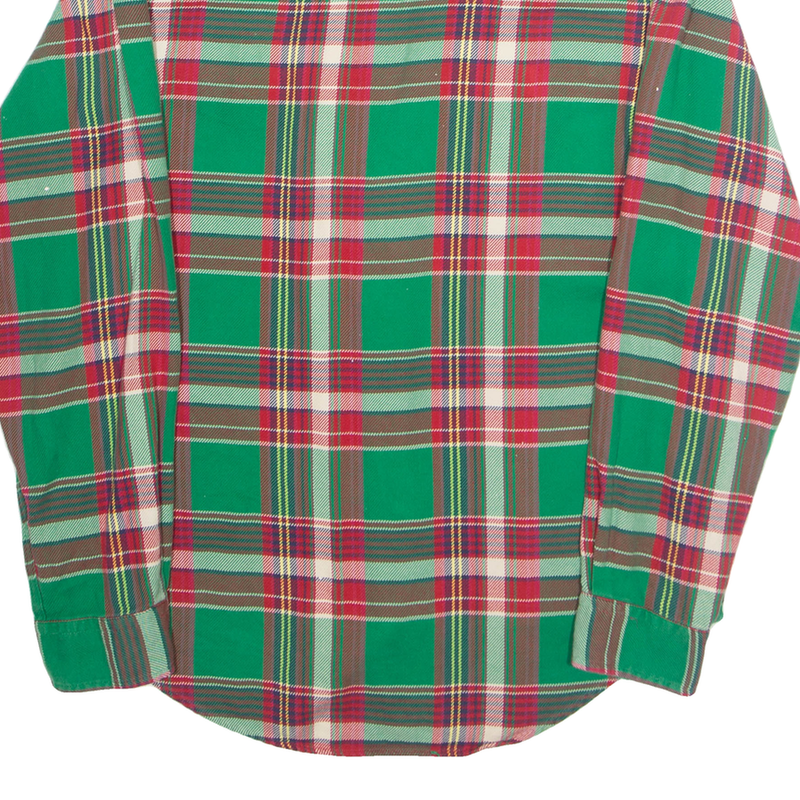 POLO RALPH LAUREN Mens Shirt Green Plaid Long Sleeve M