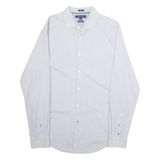 TOMMY HILFIGER Mens Plain Shirt White Long Sleeve M