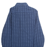 BEN SHERMAN Mens Shirt Blue Crazy Pattern Long Sleeve S