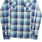 TOMMY HILFIGER Mens Shirt Blue Check Long Sleeve S