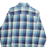 TOMMY HILFIGER Mens Shirt Blue Check Long Sleeve S