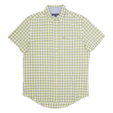 TOMMY HILFIGER Mens Shirt Yellow Plaid S