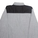 KANGOL Mens Plain Shirt Grey Long Sleeve L