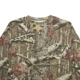 MOSSY OAK Forest Camo Mens T-Shirt Beige Long Sleeve XL