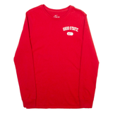 NIKE Ohio State Mens T-Shirt Red Long Sleeve USA S