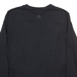 ADIDAS Mens T-Shirt Black Long Sleeve S
