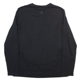 ADIDAS Mens T-Shirt Black Long Sleeve S