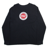 NIKE Mens T-Shirt Black Long Sleeve XL